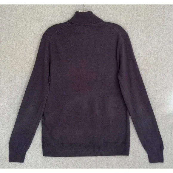 U.S. Polo Assn. Turtleneck Sweater Mens Small Navy Blue Knit Logo Lightweight - Picture 2 of 6